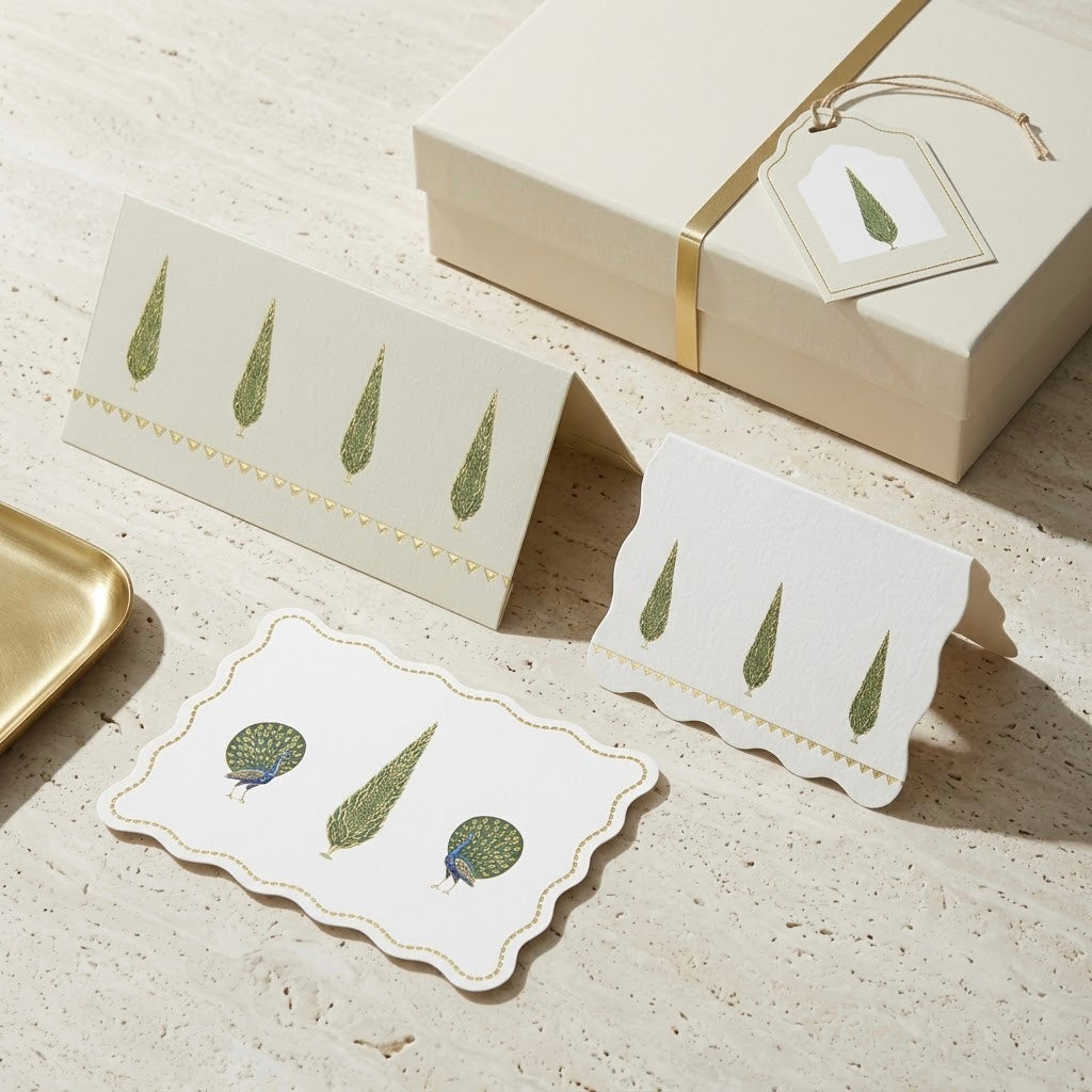 Cypress Foiled Gifting Set — Money Envelope + Note Card + Tag + Folded Card