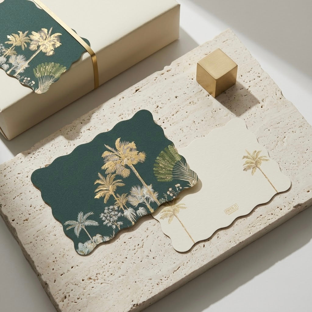 Tropical Foiled Note Cards
