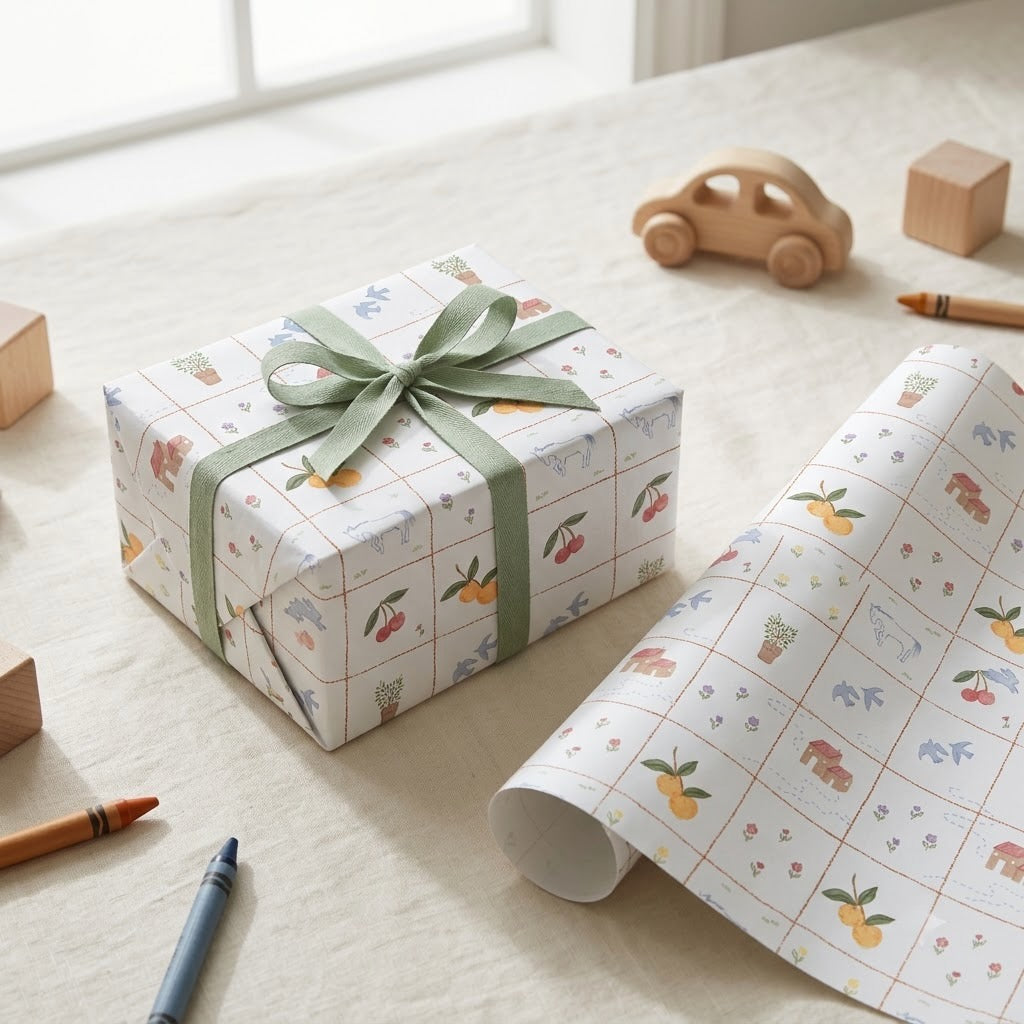 Sunnyfield Wrapping Sheets + Folded Cards