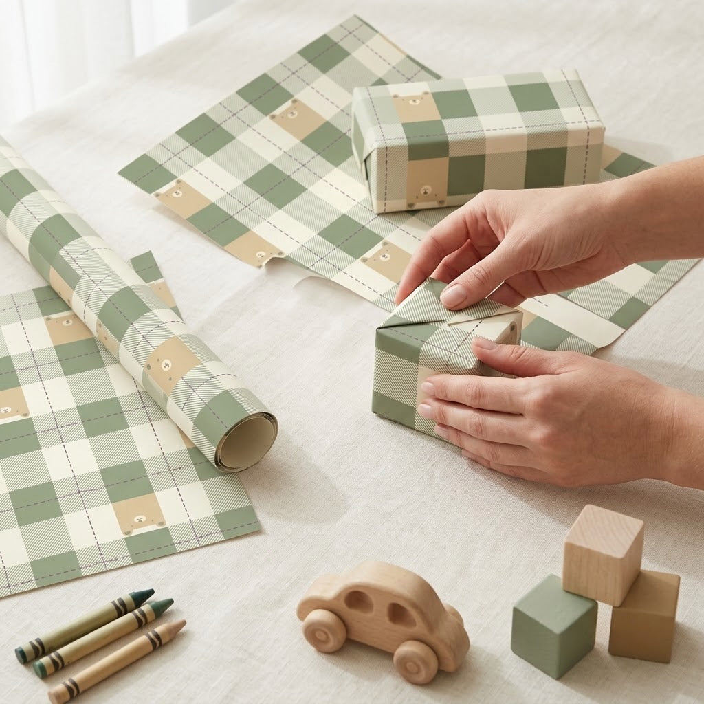 Cub Wrapping Sheets + Folded Cards