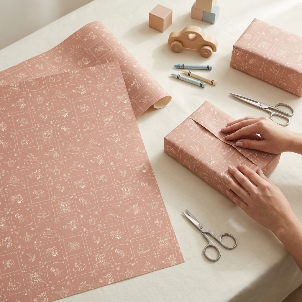 Blossom Wrapping Sheets + Folded Cards