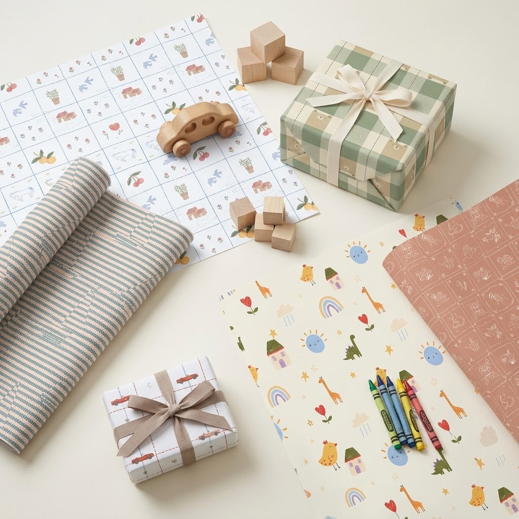 Playground Wrapping Sheets + Folded Cards