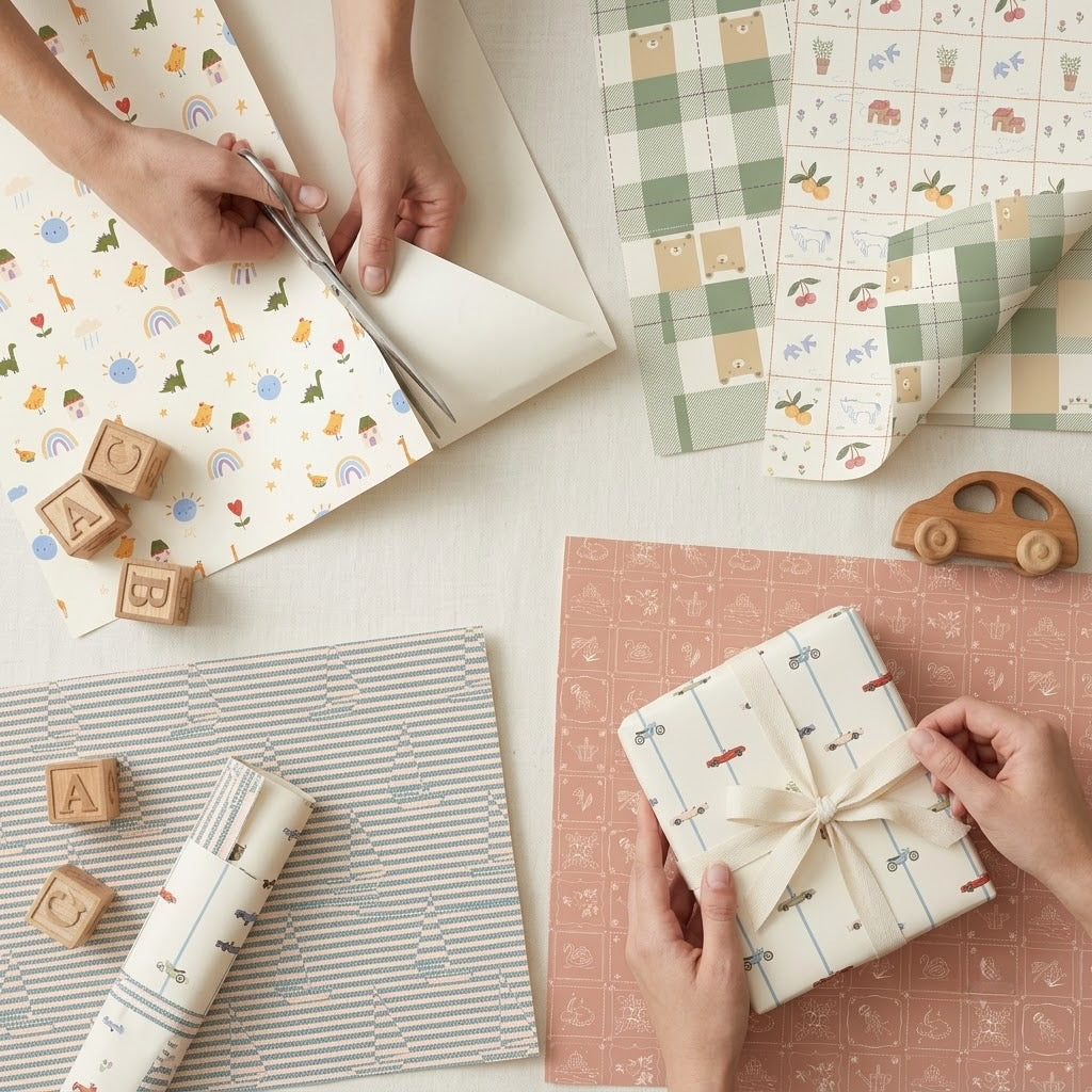 Playground Wrapping Sheets + Folded Cards