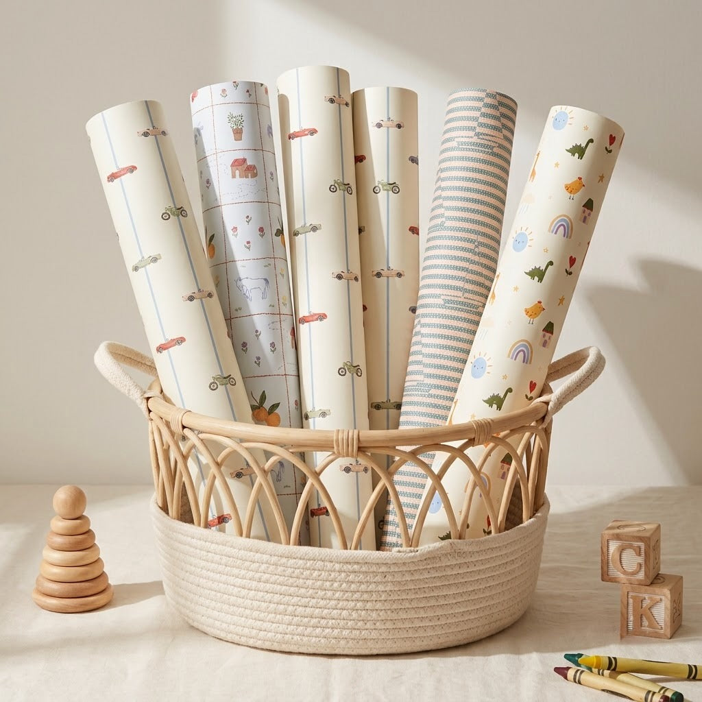 Playground Wrapping Sheets + Folded Cards
