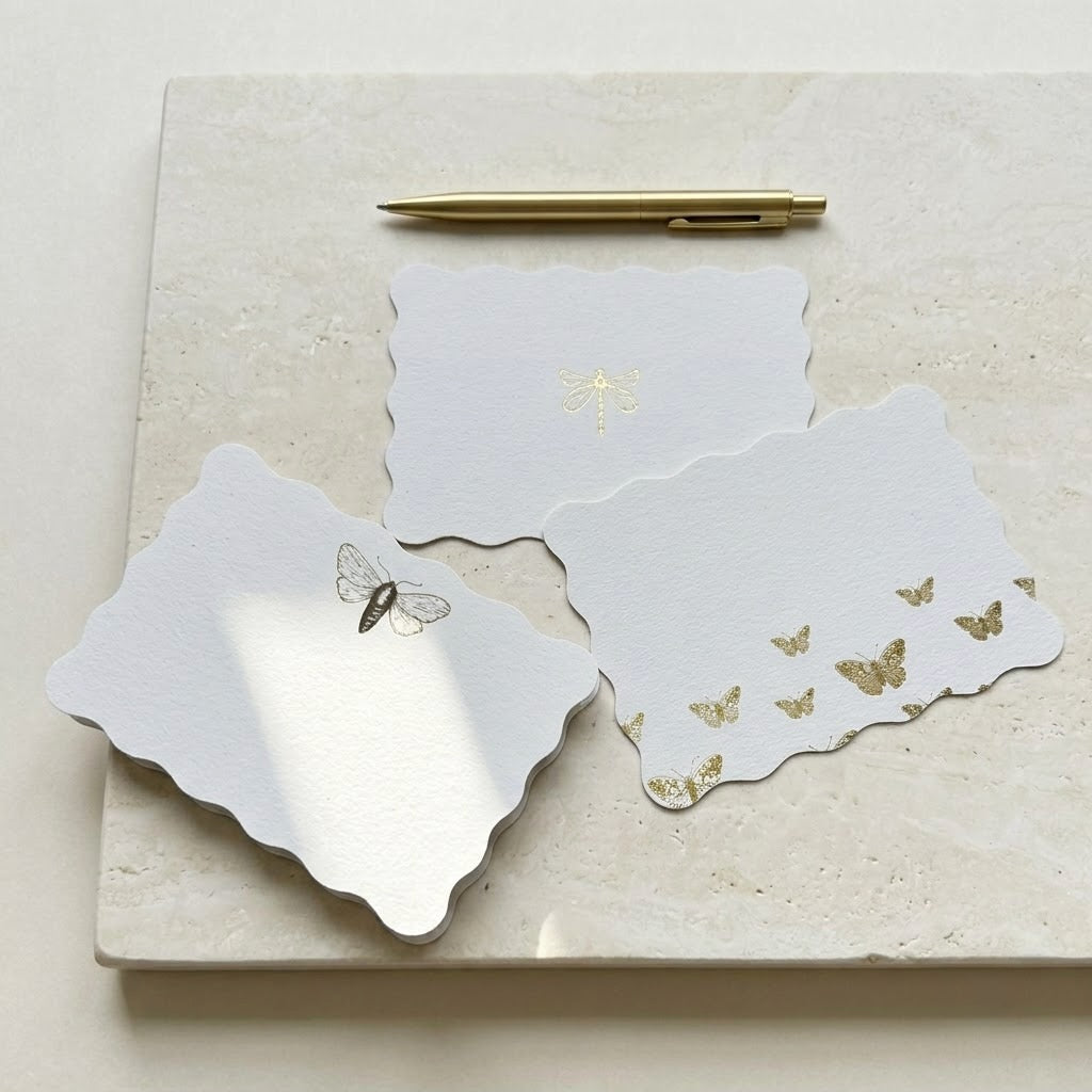Insects foiled note cards | Set of 5