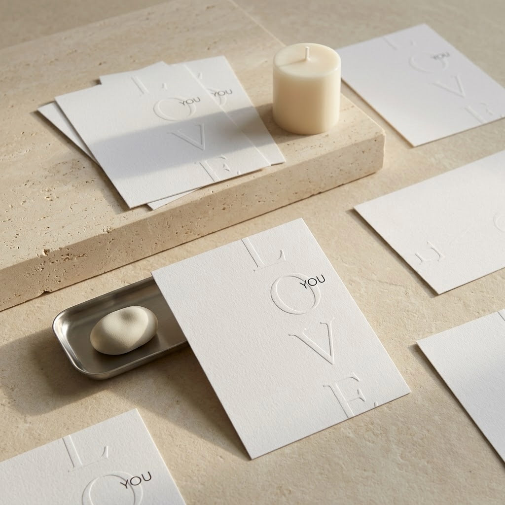 Affection embossed note cards | Set of 6