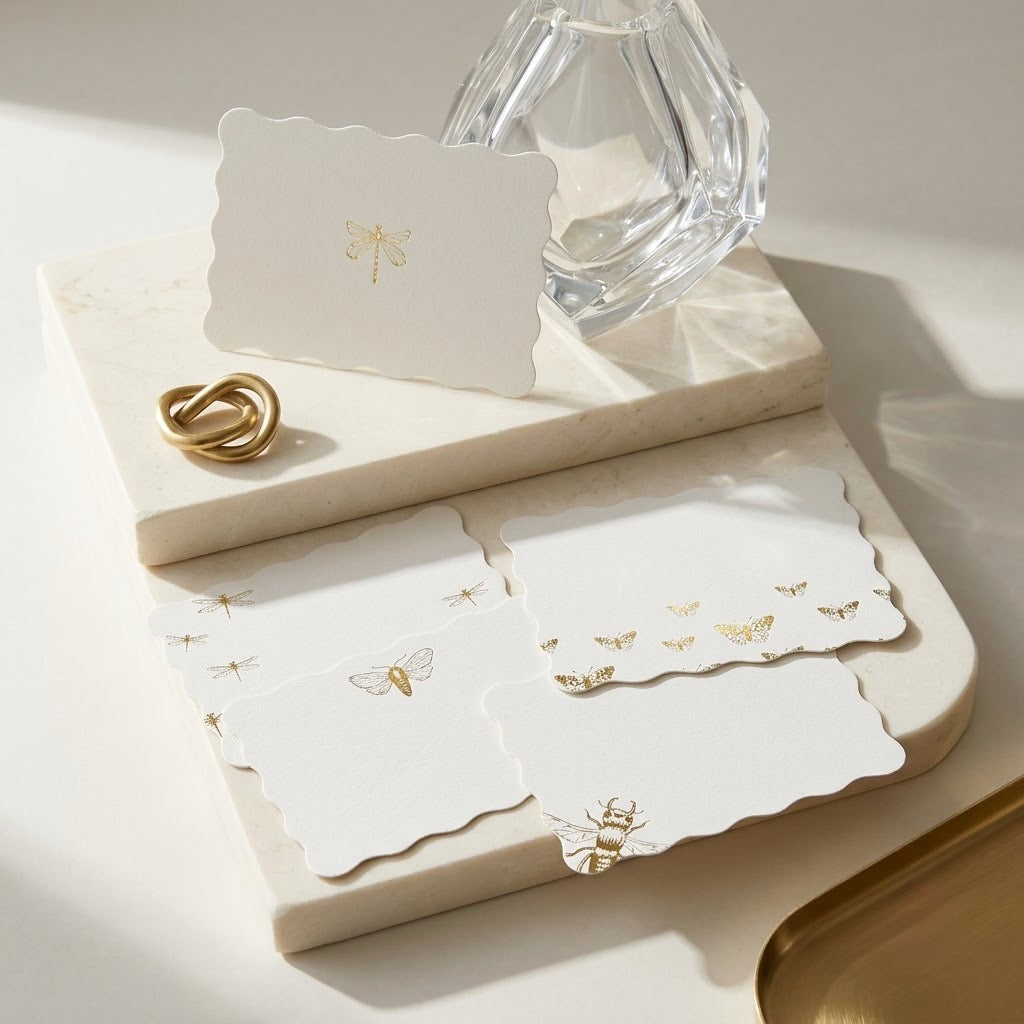 Insects foiled note cards | Set of 5