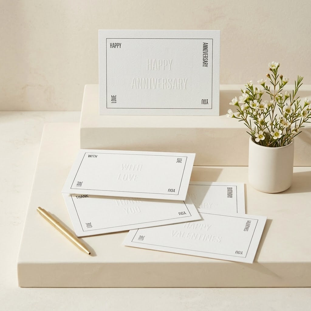 Occasions embossed note cards | Set of 5