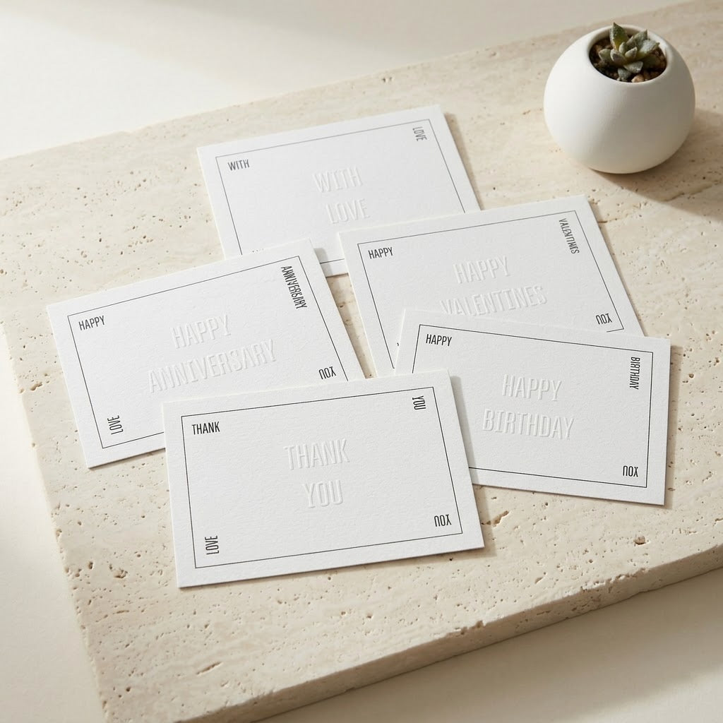 Occasions embossed note cards | Set of 5