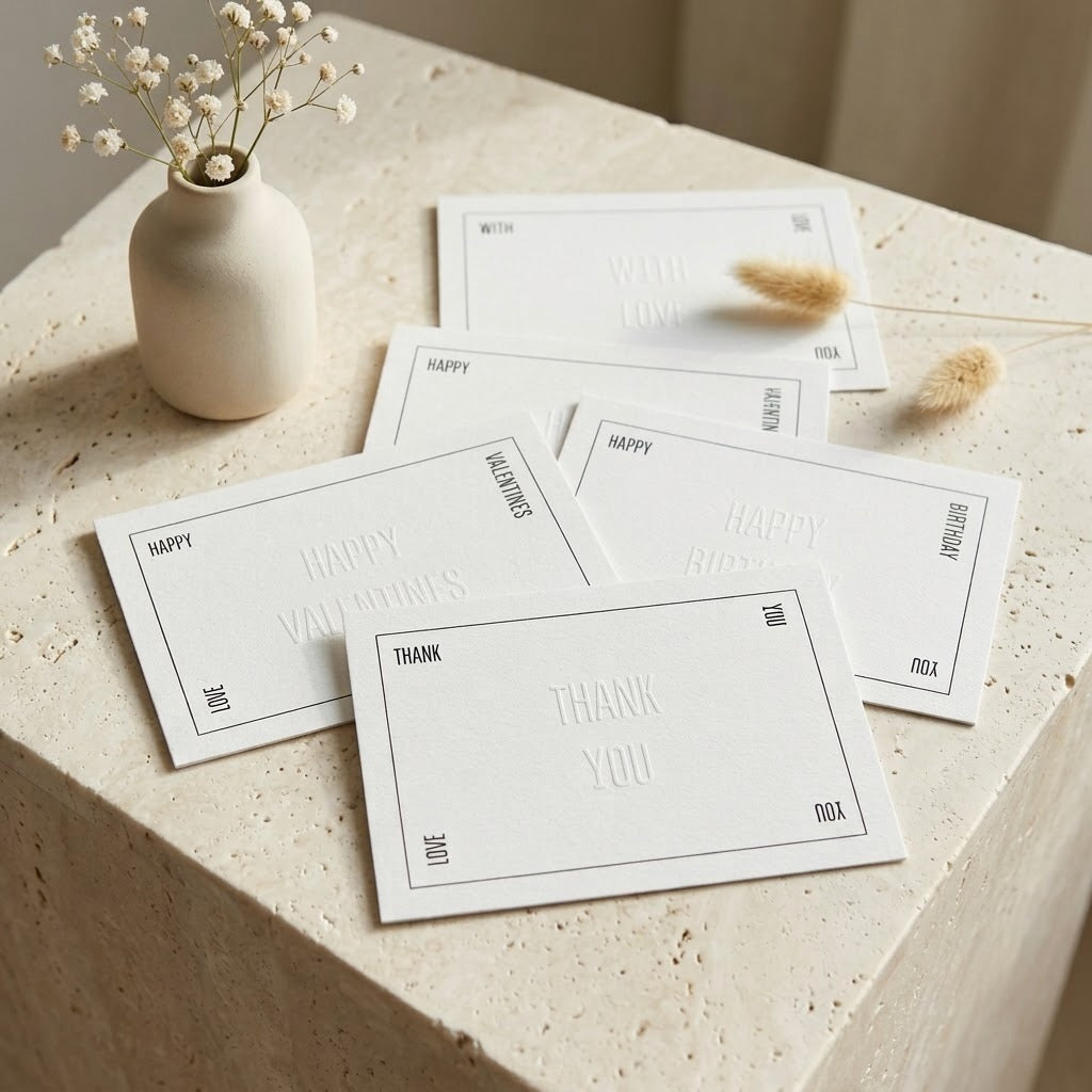 Occasions embossed note cards | Set of 5