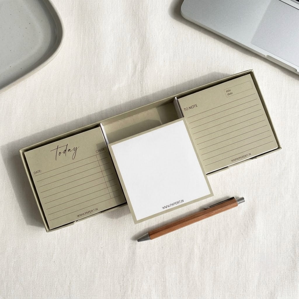 Sage memo pads box