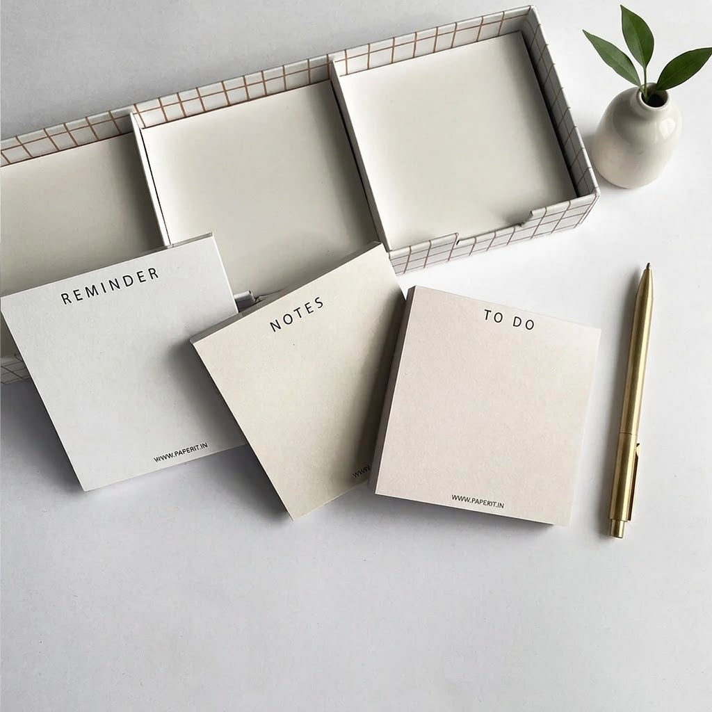 Grid memo pads box