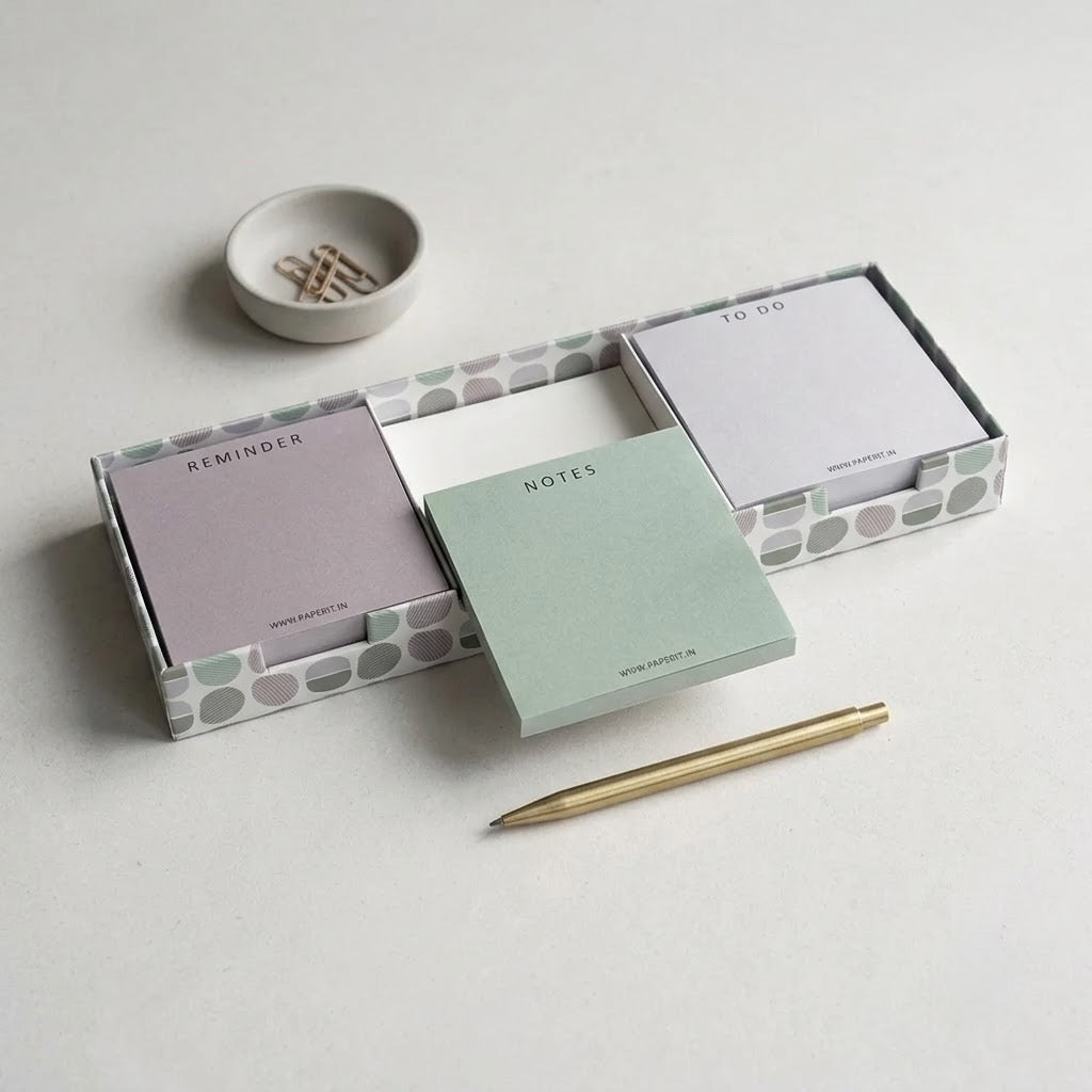 Abstract memo pads box