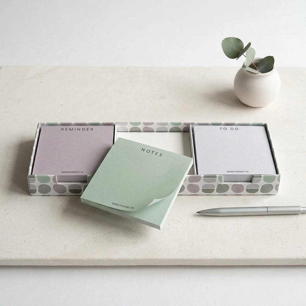 Abstract memo pads box