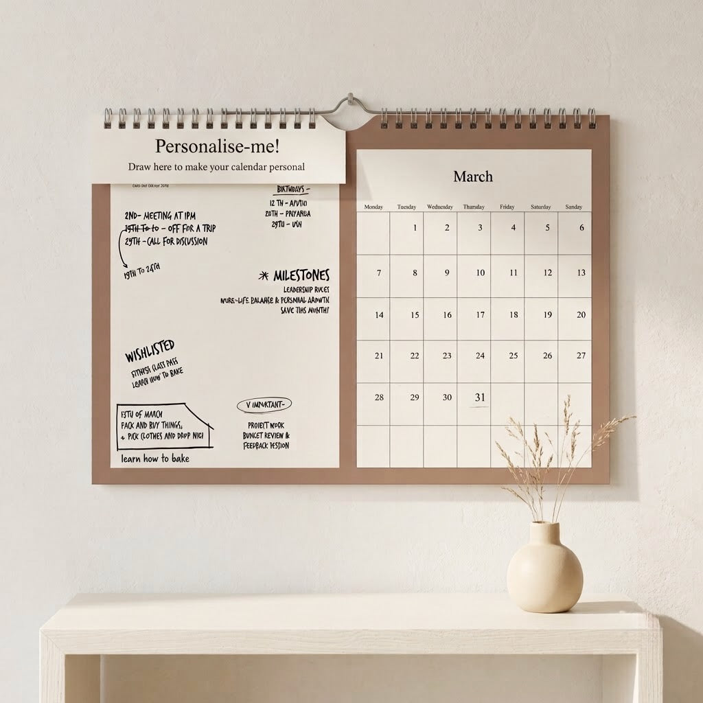Maplewood personalised wall calendar