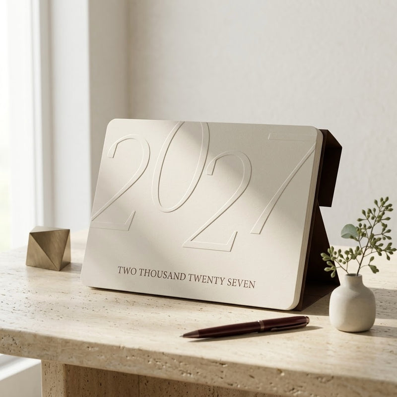 The 2027 Desk Calendar – Embossed Edition