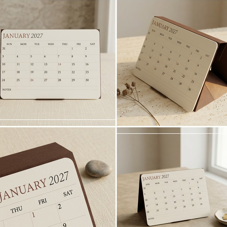 The 2027 Desk Calendar – Embossed Edition