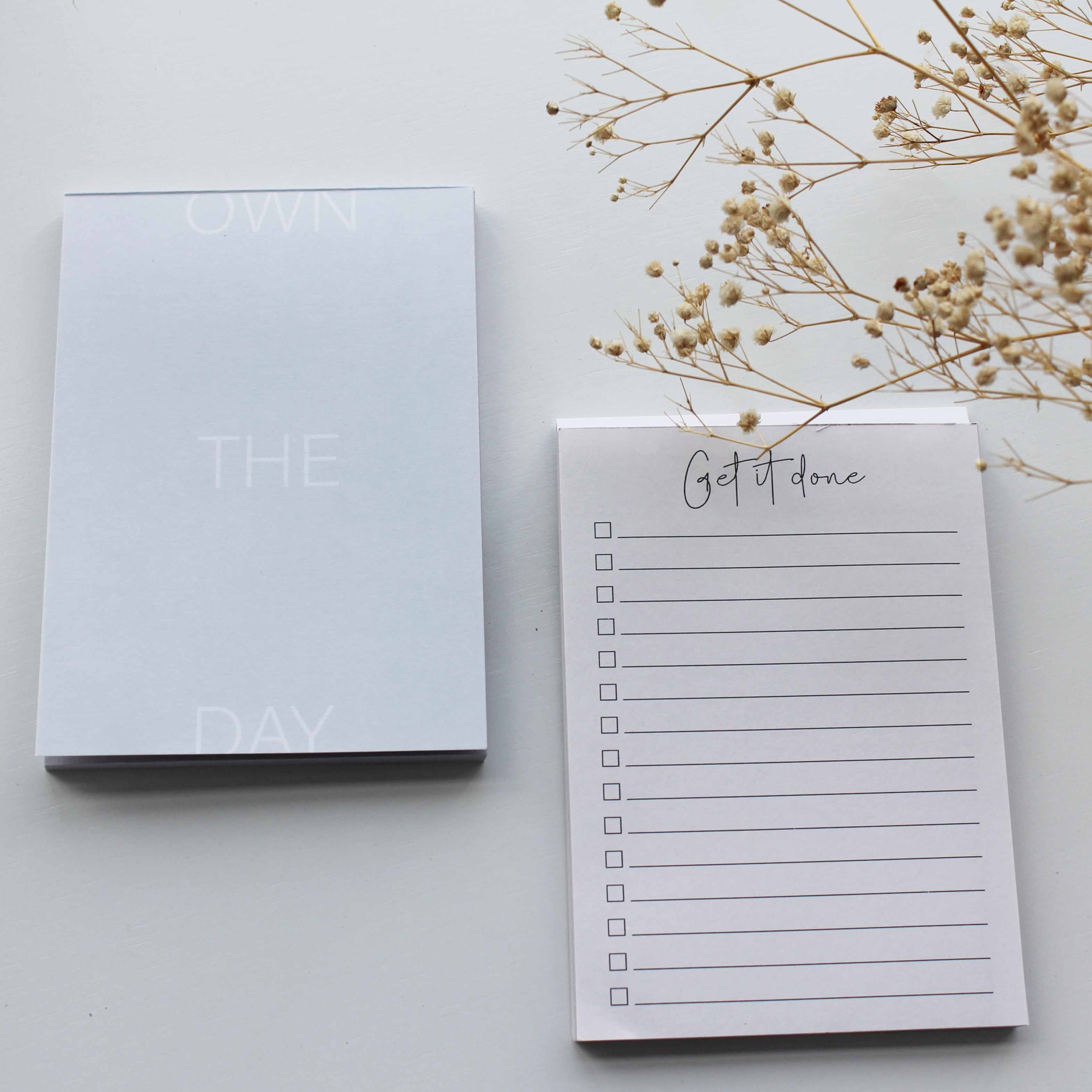 Daily agenda notepad <br/> (Set Of 2)