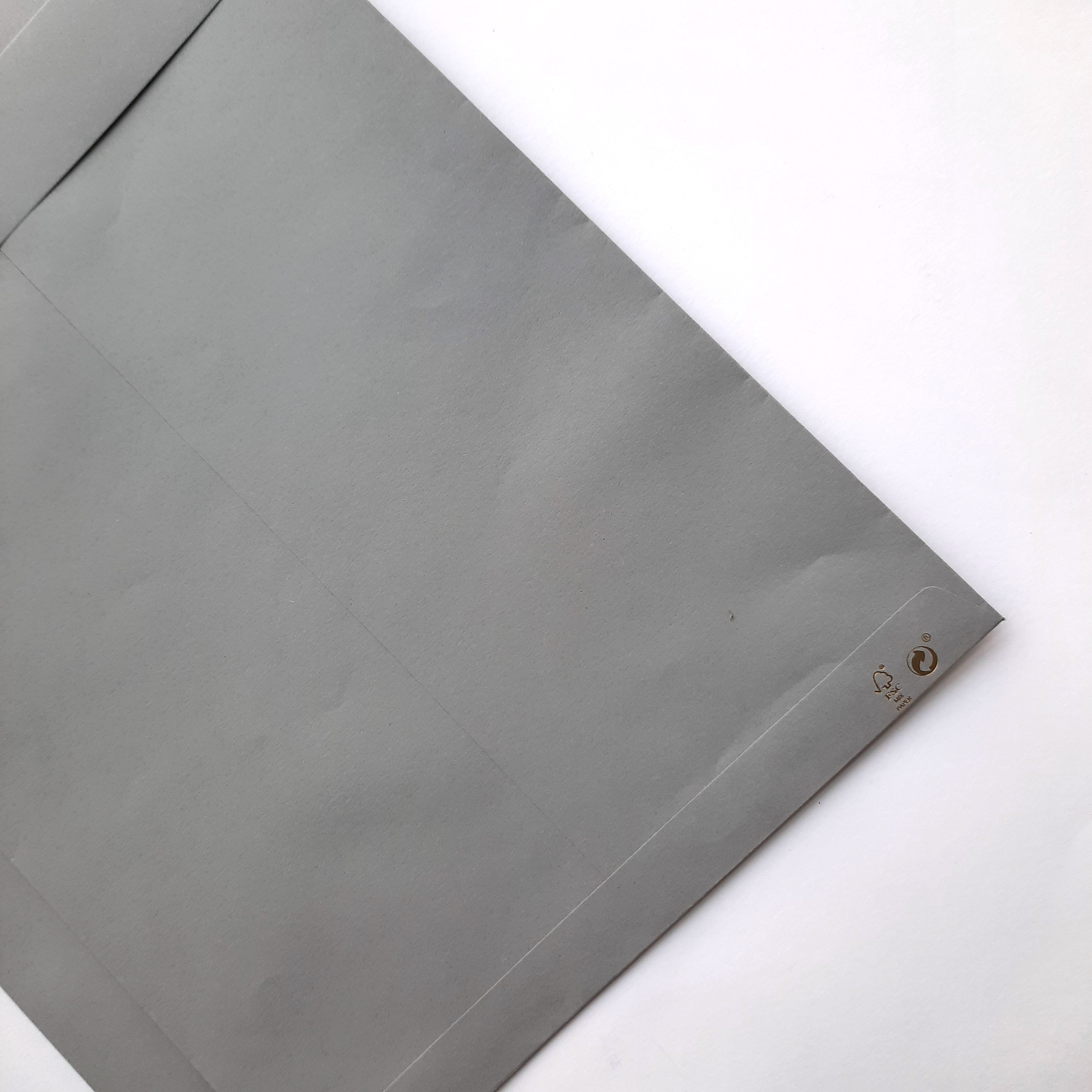 Grey catalog envelopes <br> Set of 10 (12"x9.7")