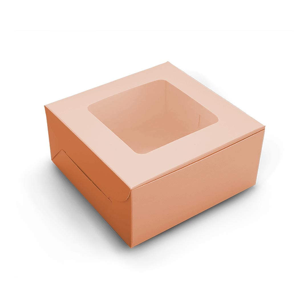 Peach 1 Kg Cake Box <br/> 10″X10″X5″ - PAPER-IT