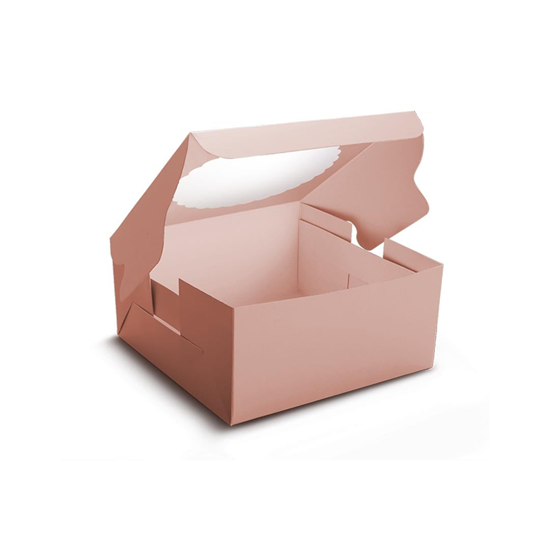 Single-Piece White Paper Bakery Box - 8