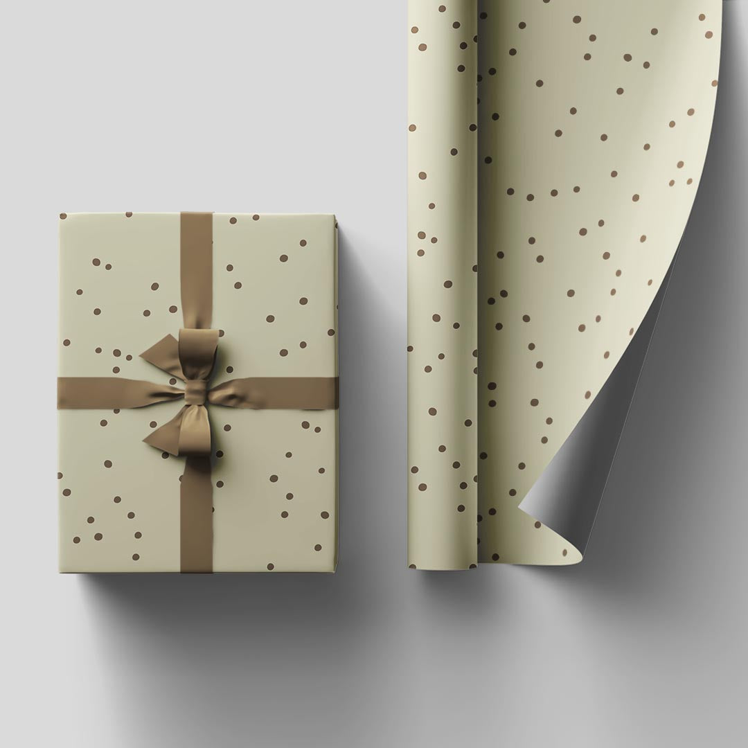 Polka dots wrapping sheets+note cards<br/>(set of 5) - PAPER-IT