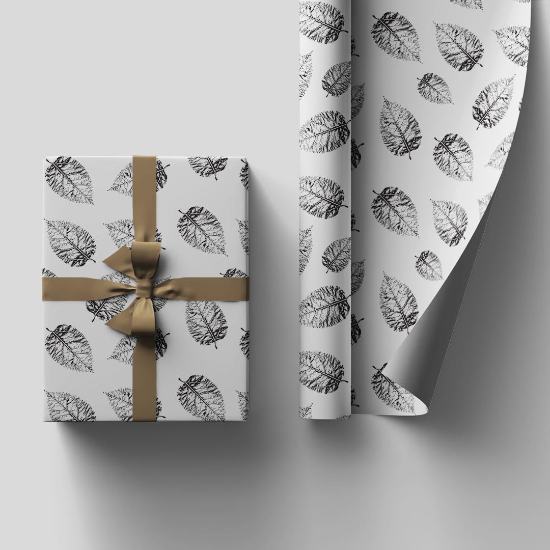 Forest leaves wrapping sheets+note cards <br/> (set of 5) - PAPER-IT