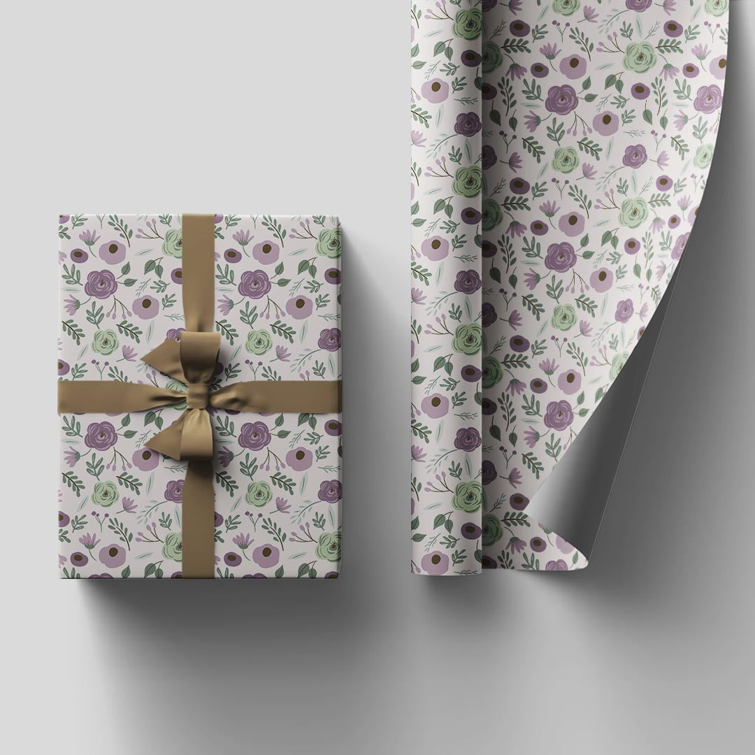 Wildflower wrapping sheets+note cards <br/> (set of 5) - PAPER-IT