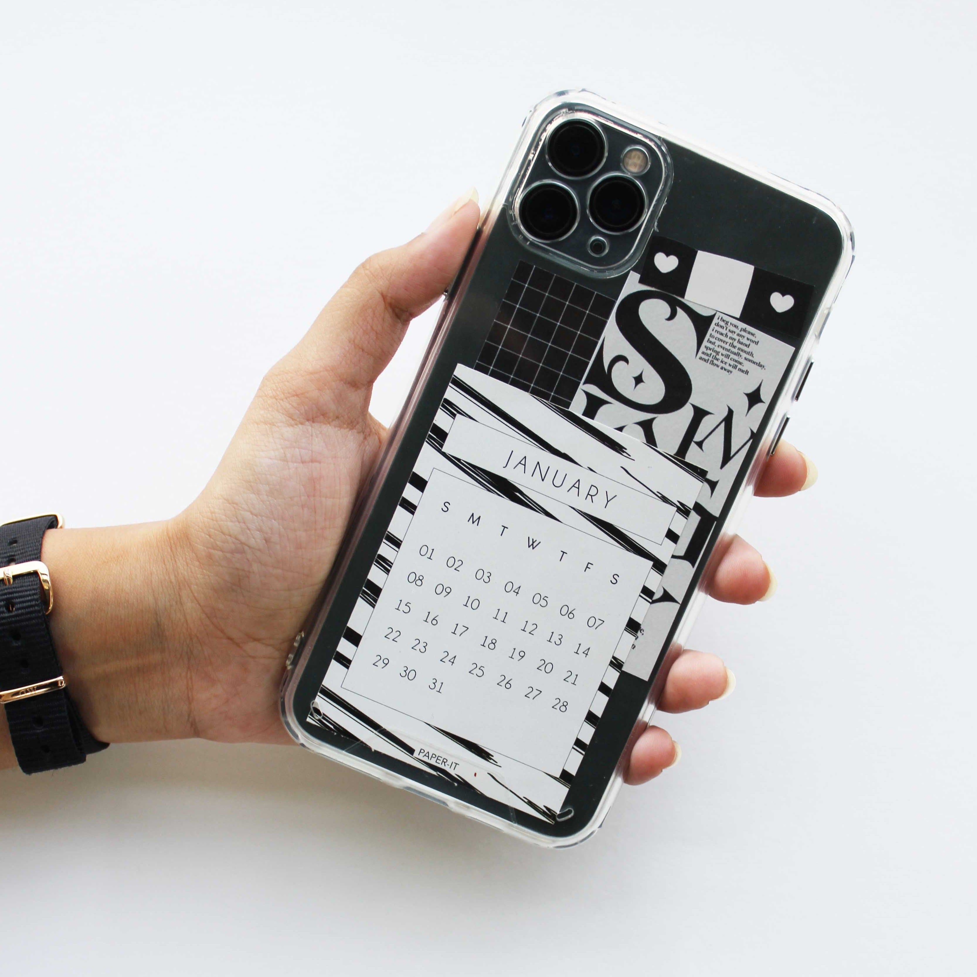 2023 monochrome mini polaroid calendar <br/> DIY