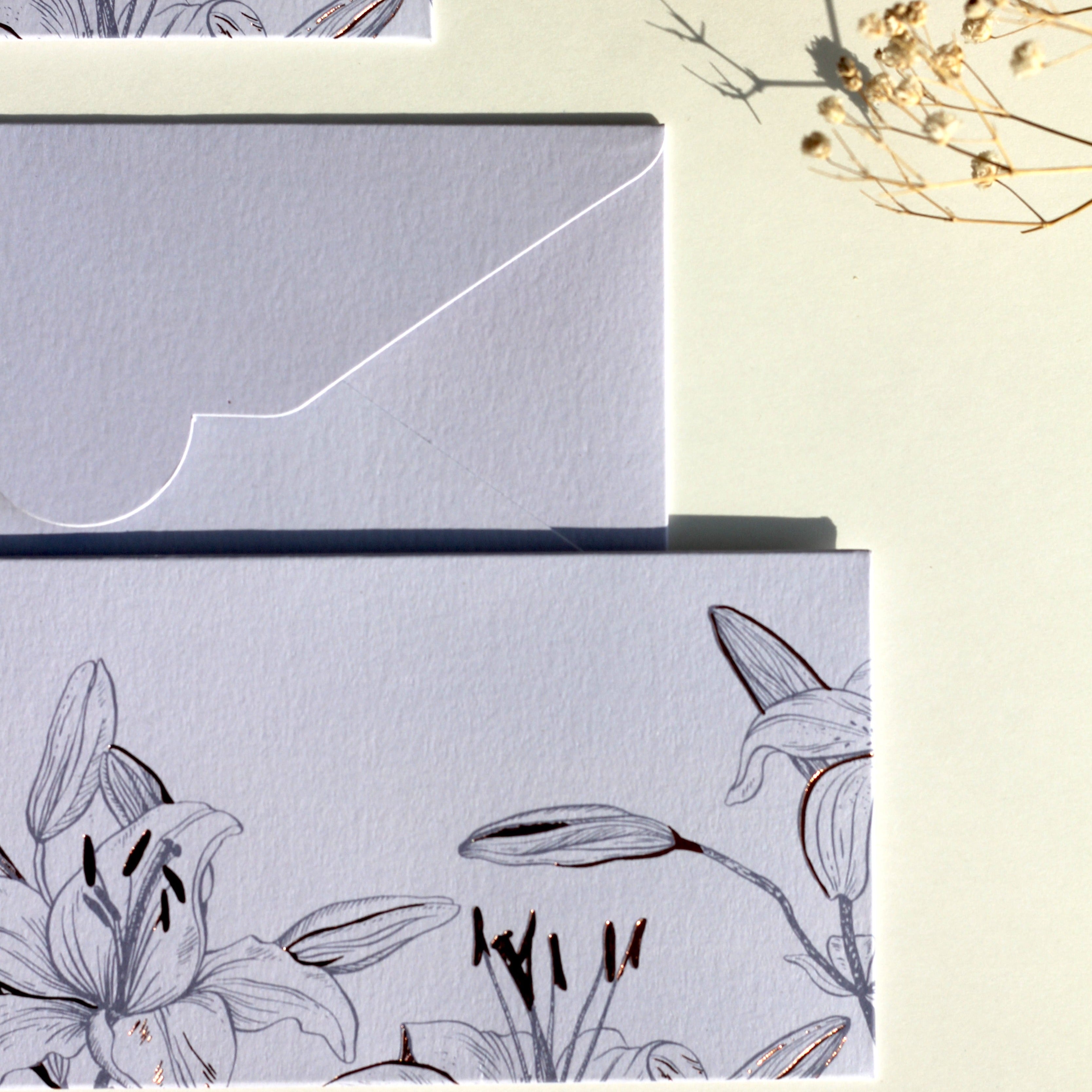 Frost blue money envelopes (foiling) set of 12