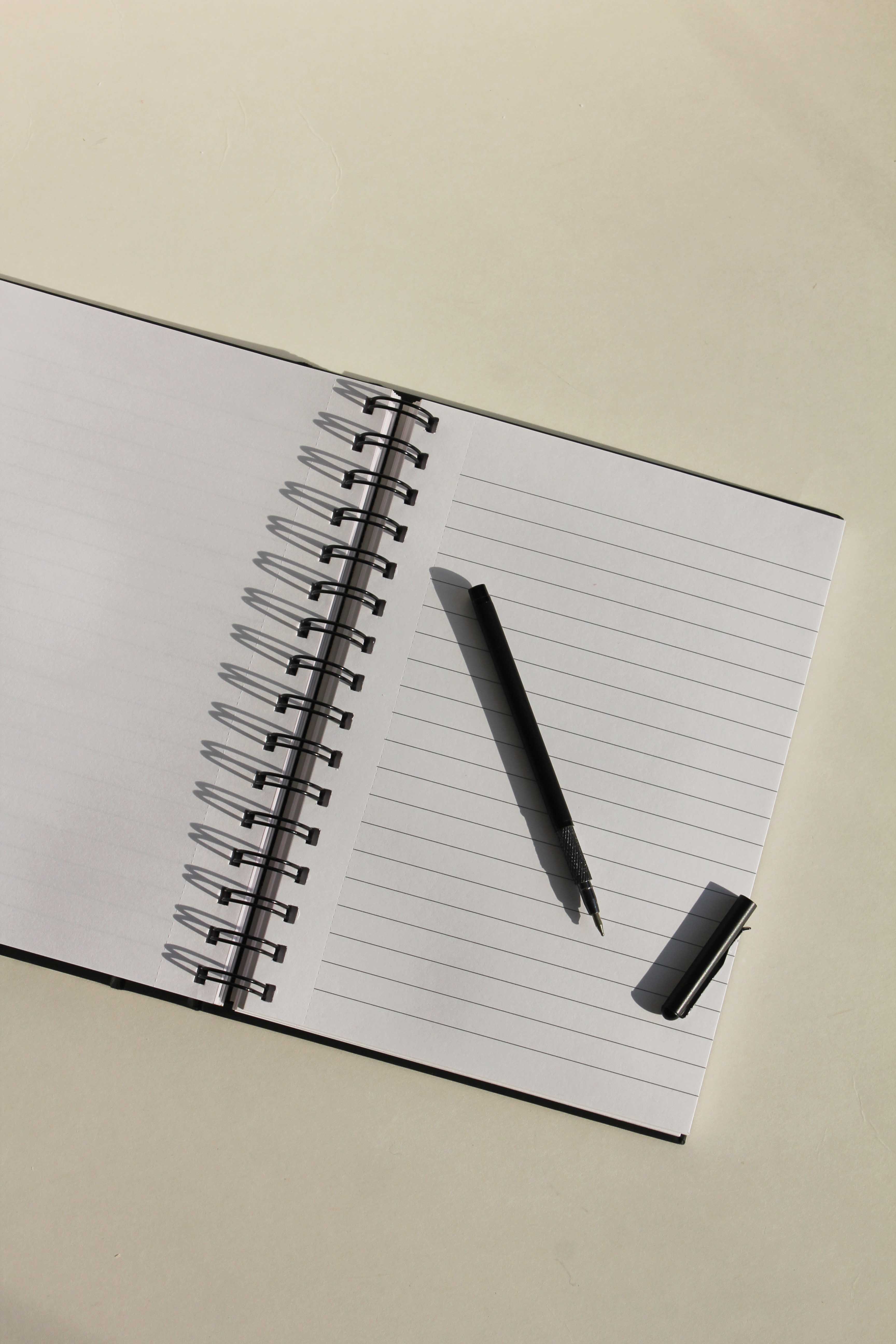 Black foiled folder Notebook