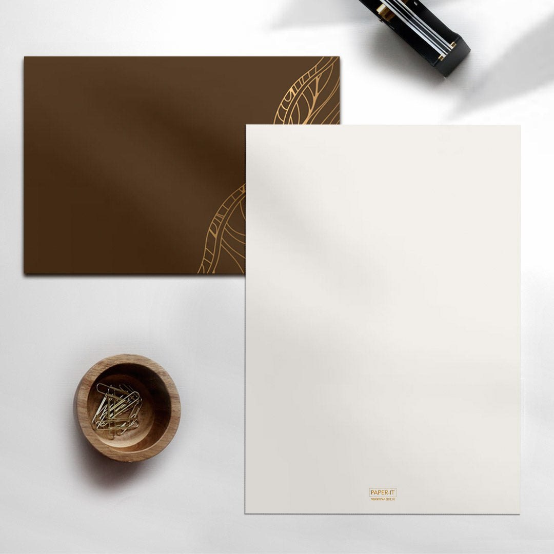 Espresso invitation envelopes (foiling) set of 5 - PAPER-IT
