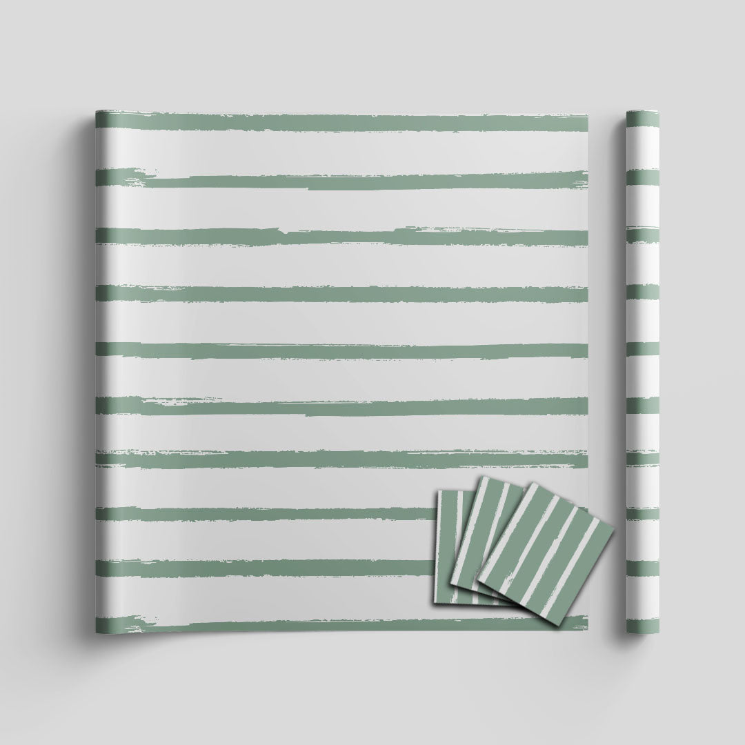 Evergreen wrapping sheets+note cards<br/>(set of 5) - PAPER-IT