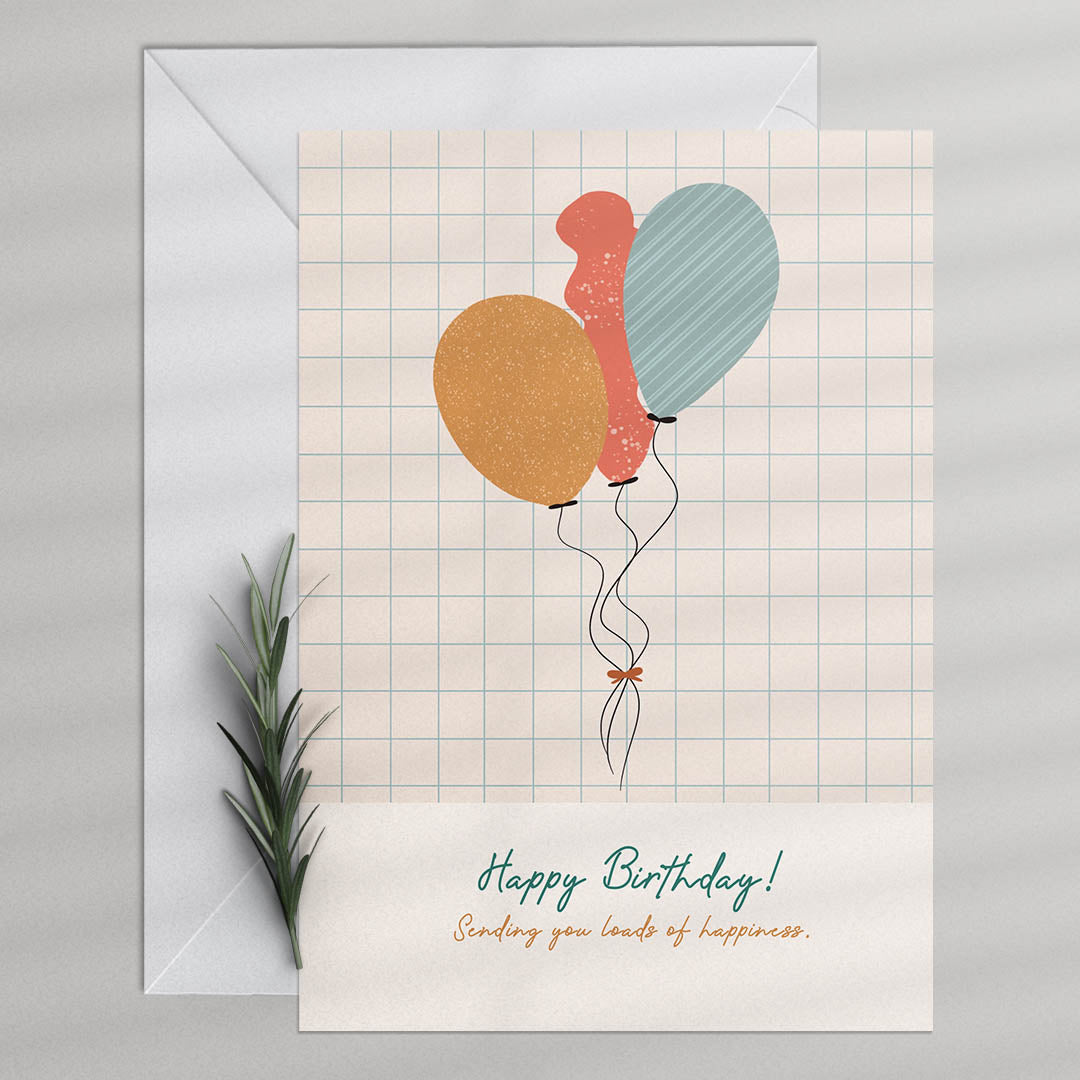 Birthday Balloon <br/> Greeting Card