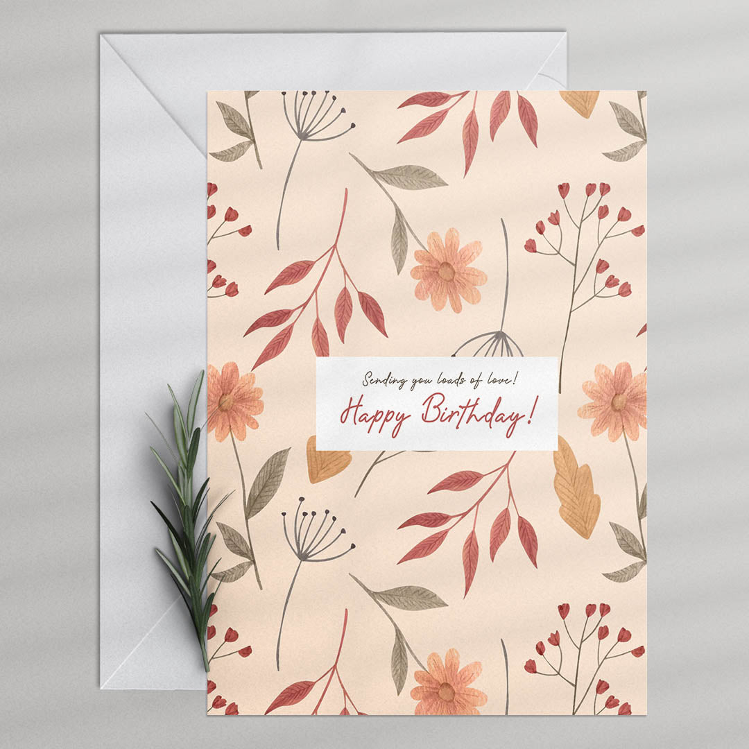 Floral Birthday <br/> Greeting Card