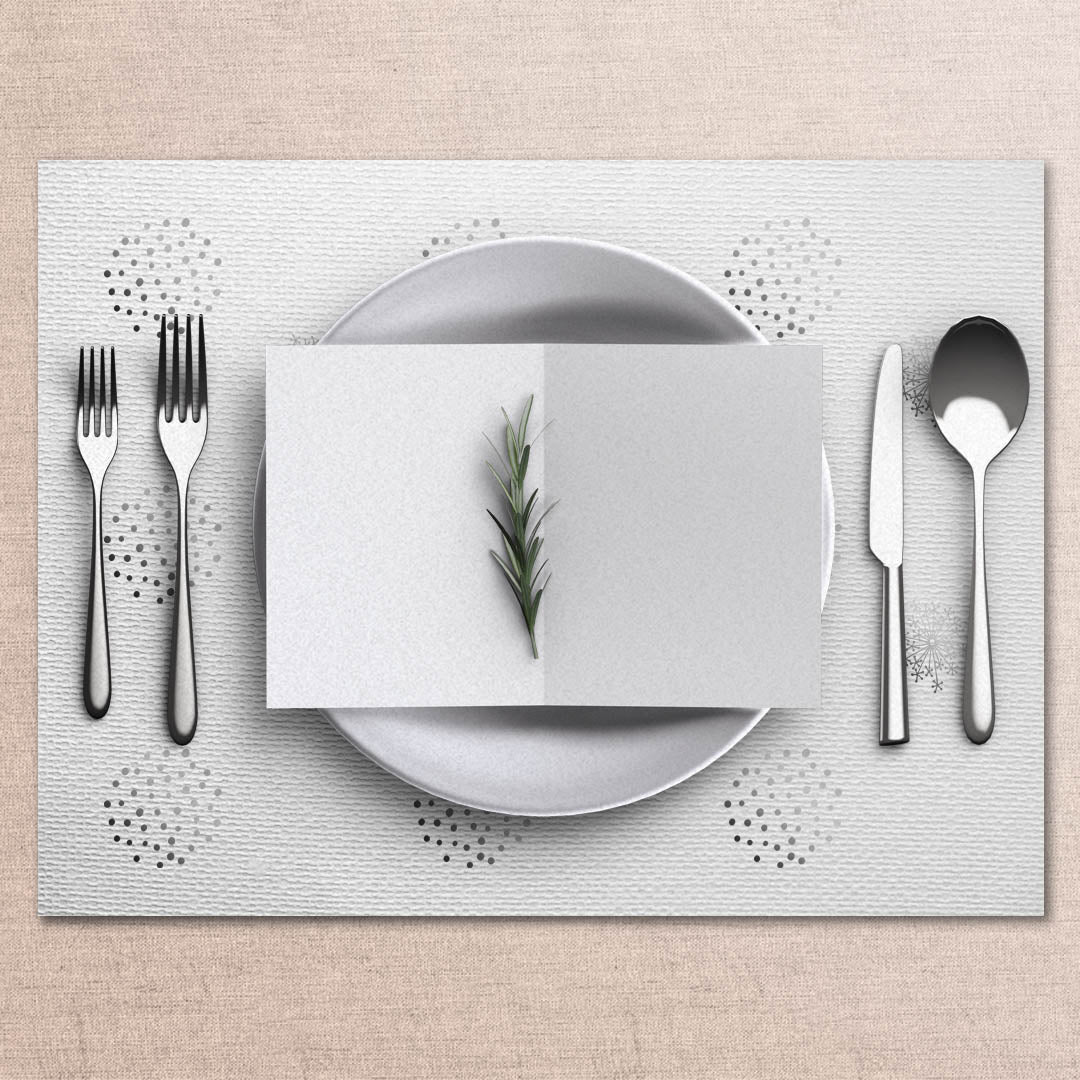 Dandelion Tablemats(Silver Foiling) <br/> Set Of 50 - PAPER-IT