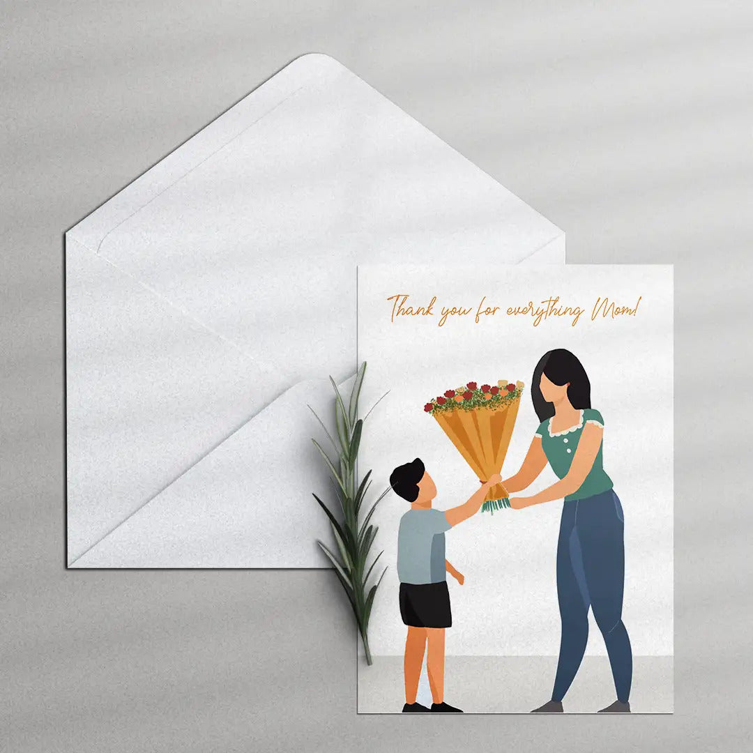 Thank you mom <br/> Greeting Card