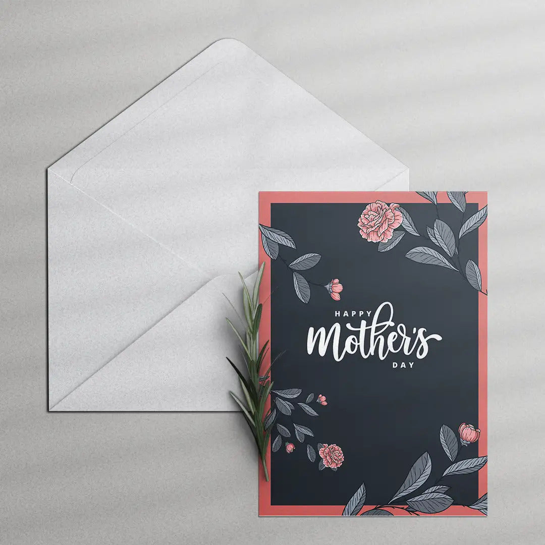 Floral teal <br/> Greeting Card