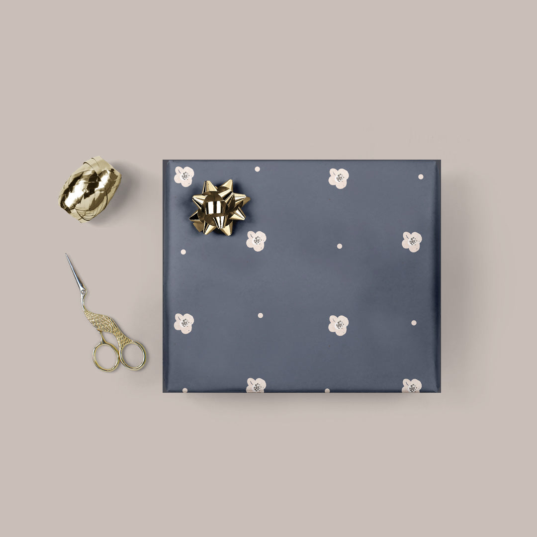 Blue wrapping sheets+note cards<br/>(set of 5) - PAPER-IT