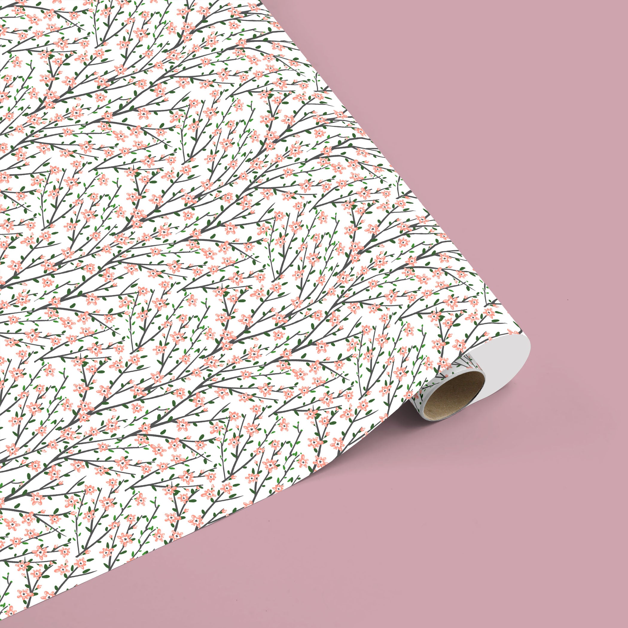 Cherry blossom wrapping sheets+note cards<br/>(set of 5) - PAPER-IT